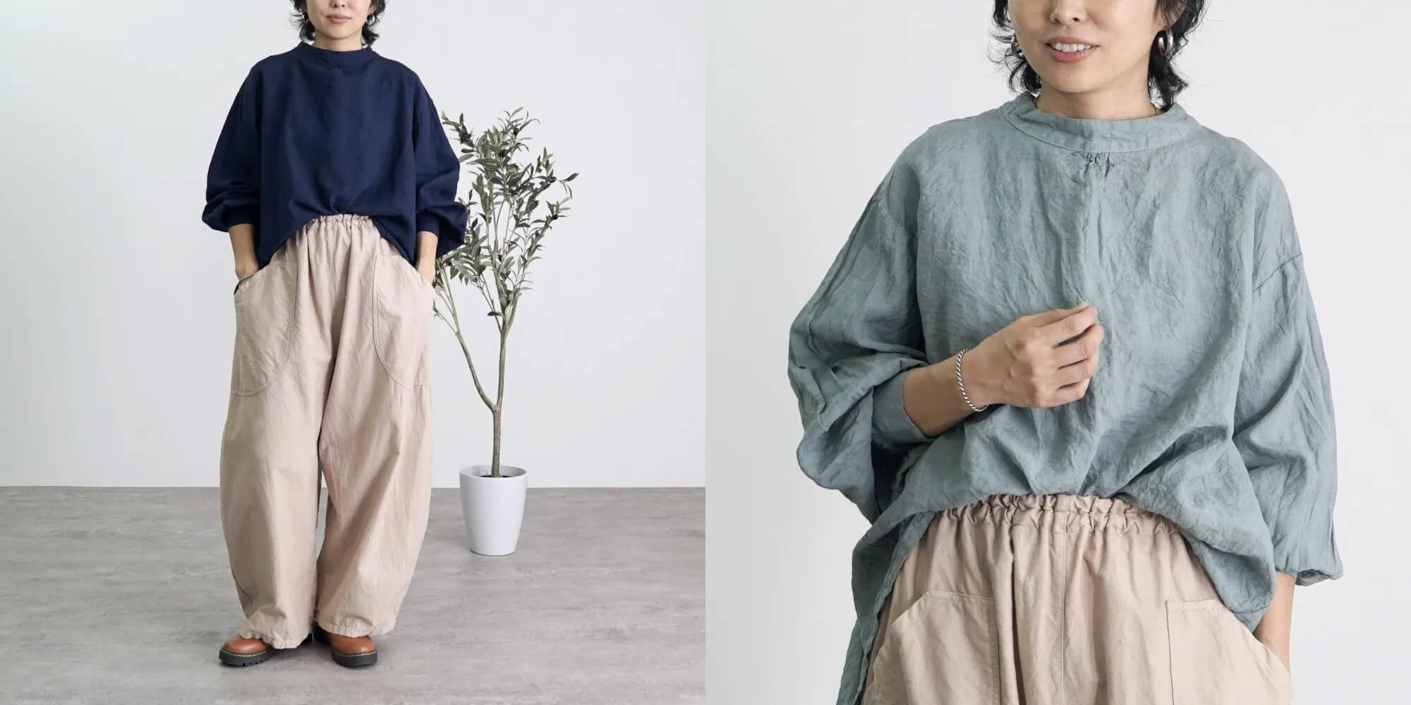 リネンタックシャツ